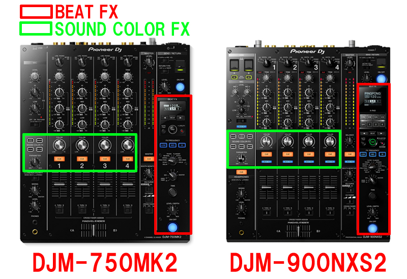 渋谷だより その94＞ Pioneer DJ DJM-750MK2とDJM-900NXS2の機能を比べ ...